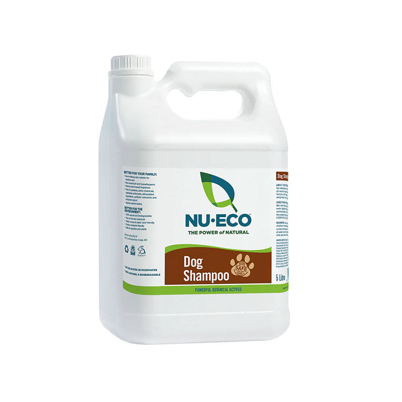 Nu Eco Dog Shampoo 5L with Insect-Repelling Oils – 5 Litre Bulk Size