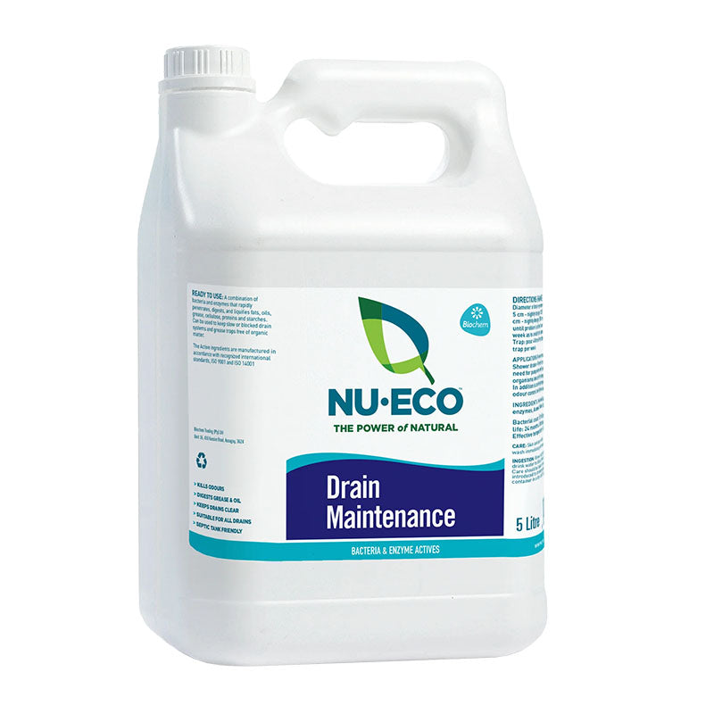 Nu Eco Drain Maintenance 5 Litre – Bulk Biological Solution for Clear, Odour-Free Drains