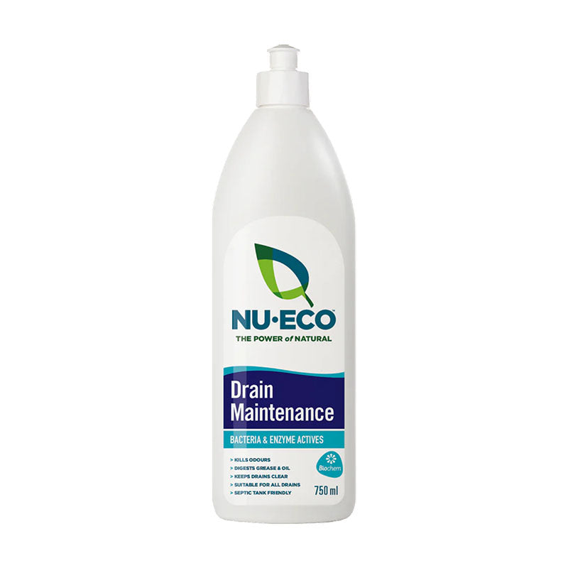 Nu-Eco Drain Maintenance 750 ml – Eco-Safe Enzyme Solution for Blocked Drains