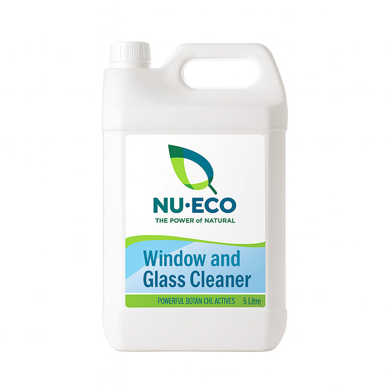 Nu Eco Window and Glass Cleaner 5 L – Streak-Free Shine, Bulk Format